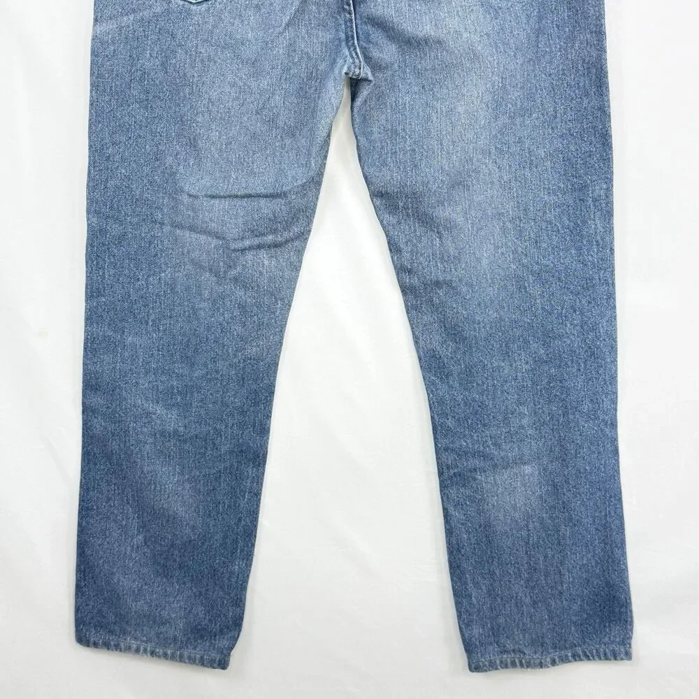 Wrangler Premium Quality Jeans Men 36x34 Blue Denim Straight Leg Cotton Regular